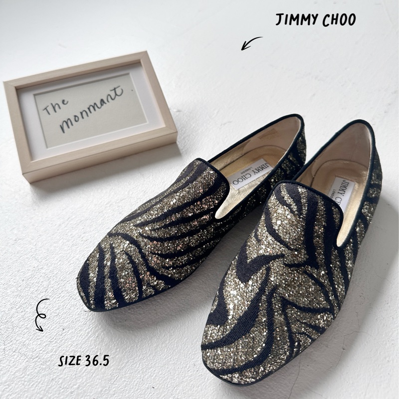 Jimmy choo 斑馬紋 平底鞋-0