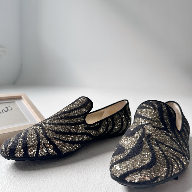 Jimmy choo 斑馬紋 平底鞋-3
