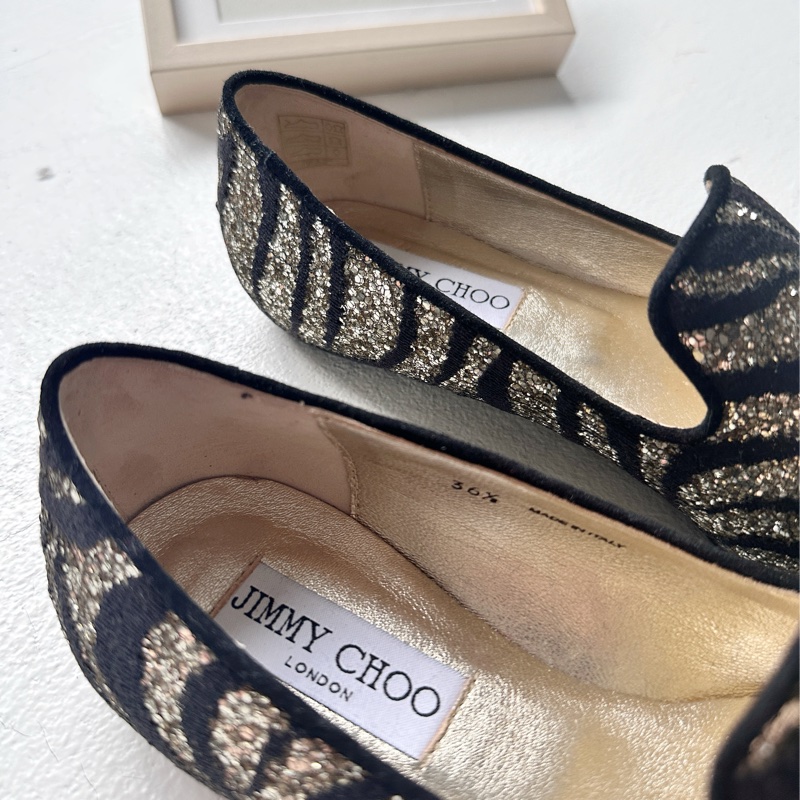 Jimmy choo 斑馬紋 平底鞋-5