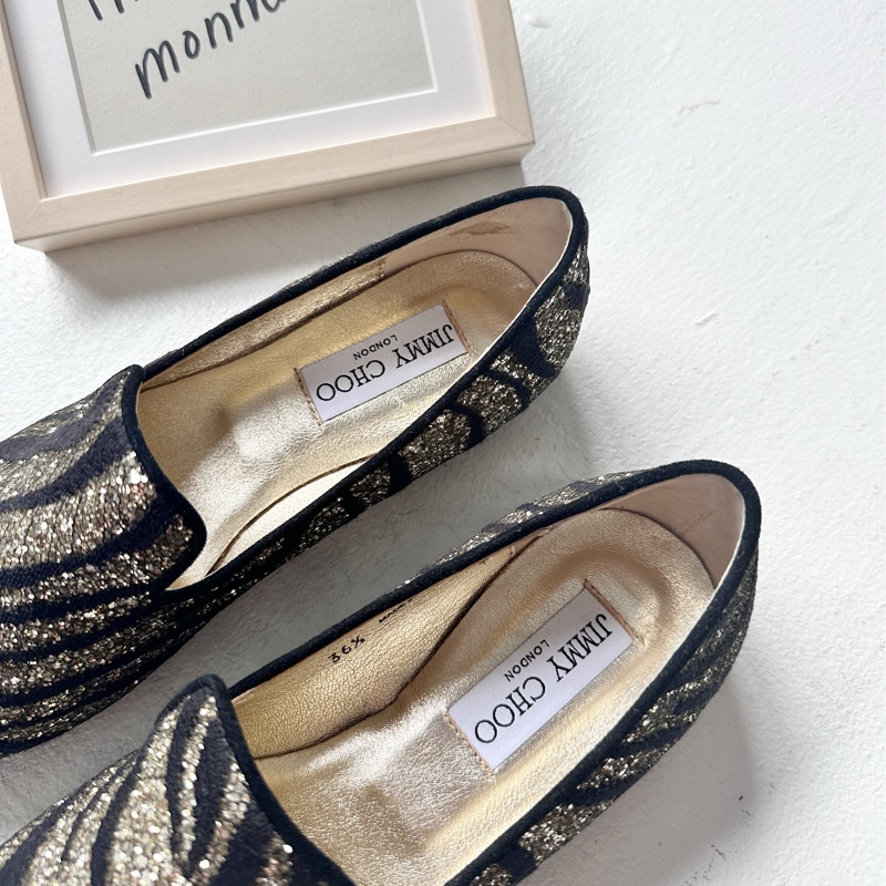 Jimmy choo 斑馬紋 平底鞋-7