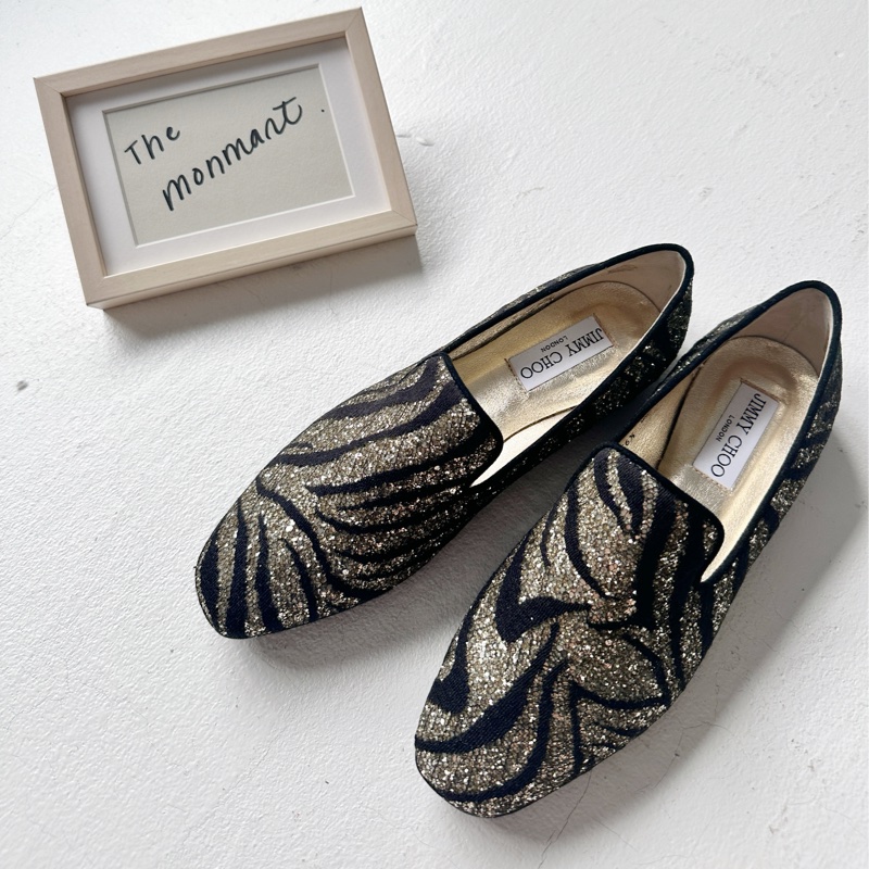 Jimmy choo 斑馬紋 平底鞋-8