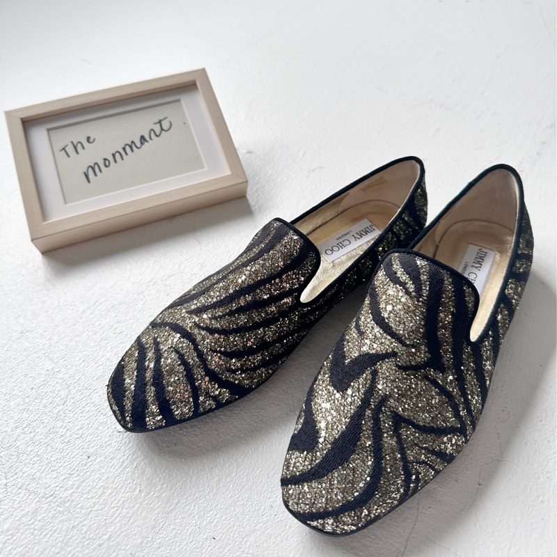 Jimmy choo 斑馬紋 平底鞋-9