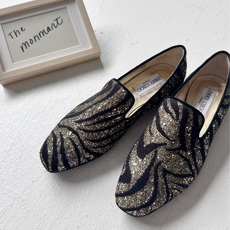 Jimmy choo 斑馬紋 平底鞋-10