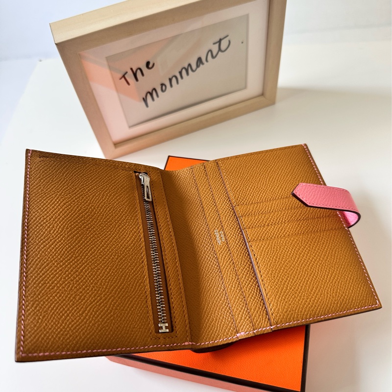 全新 Hermès Bearn Compact Wallet 稀有雙色 短夾-1