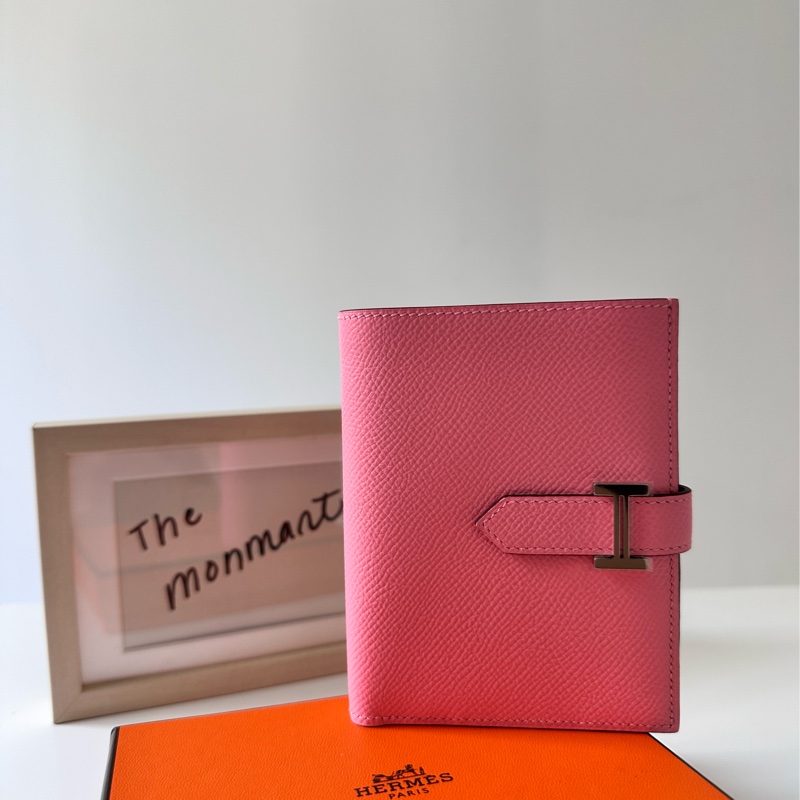全新 Hermès Bearn Compact Wallet 稀有雙色 短夾-10
