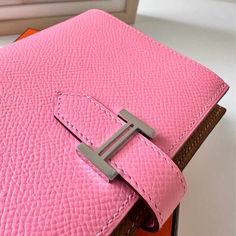 全新 Hermès Bearn Compact Wallet 稀有雙色 短夾-12