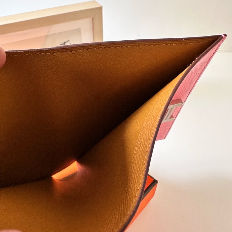 全新 Hermès Bearn Compact Wallet 稀有雙色 短夾-13
