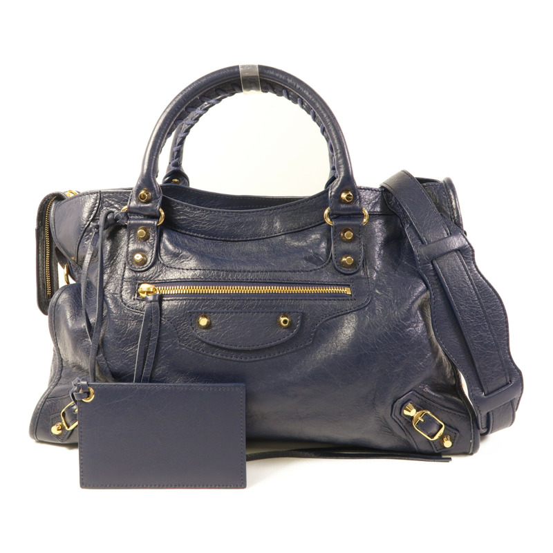 BALENCIAGA 牛皮皮革City金扣手挽肩背兩用袋-0