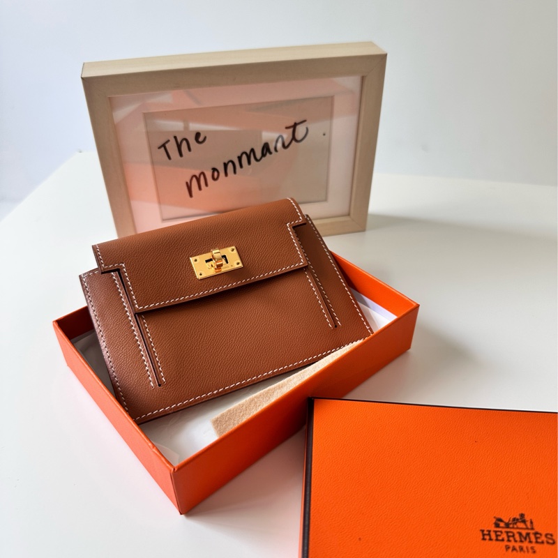 全新 Hermès Kelly Pocket epsom 小牛皮短夾錢包-1