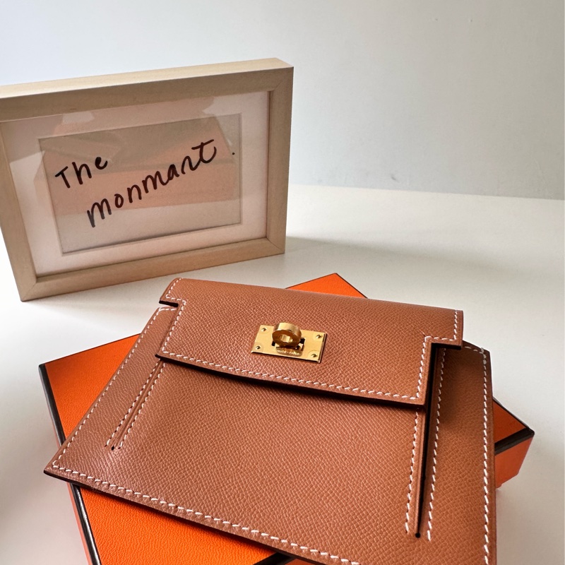 全新 Hermès Kelly Pocket epsom 小牛皮短夾錢包-2