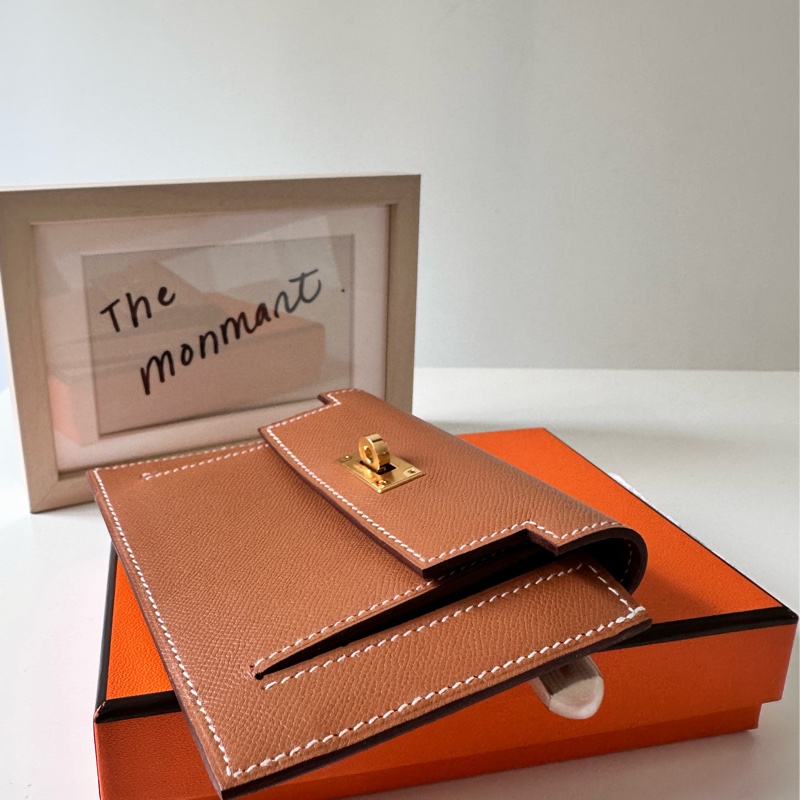 全新 Hermès Kelly Pocket epsom 小牛皮短夾錢包-4