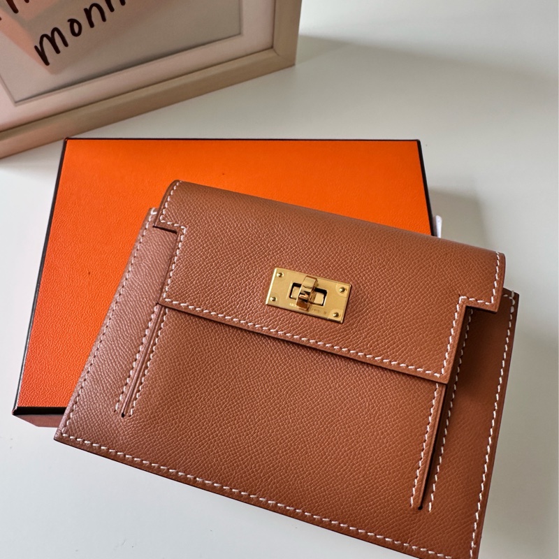 全新 Hermès Kelly Pocket epsom 小牛皮短夾錢包-8