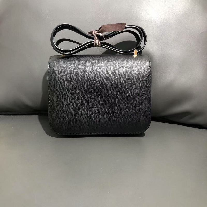 Hermes愛馬仕Constance19康康黑金Epsom皮y刻-1