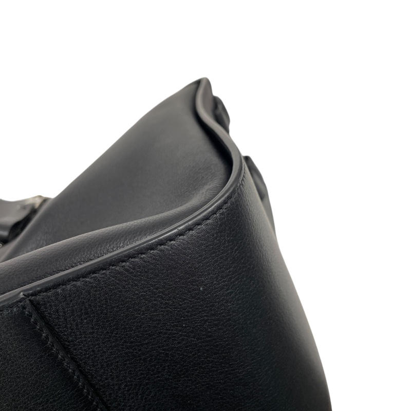 LOEWE 羅威 HAMMOCK 吊床包 肩背包 皮革 黑色 銀扣-6