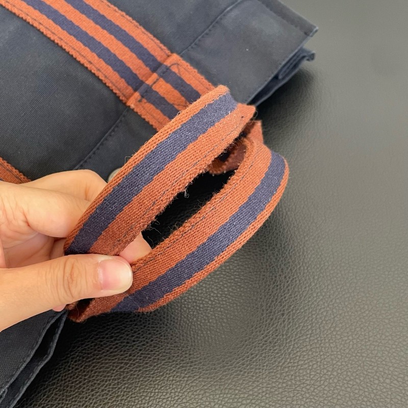Hermes 愛馬仕 Fourre Tout午夜藍帆布手提tote 底長30cm-7