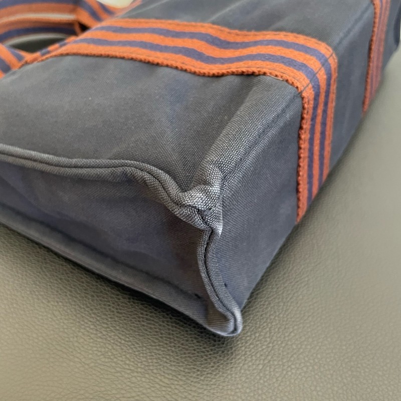 Hermes 愛馬仕 Fourre Tout午夜藍帆布手提tote 底長30cm-13