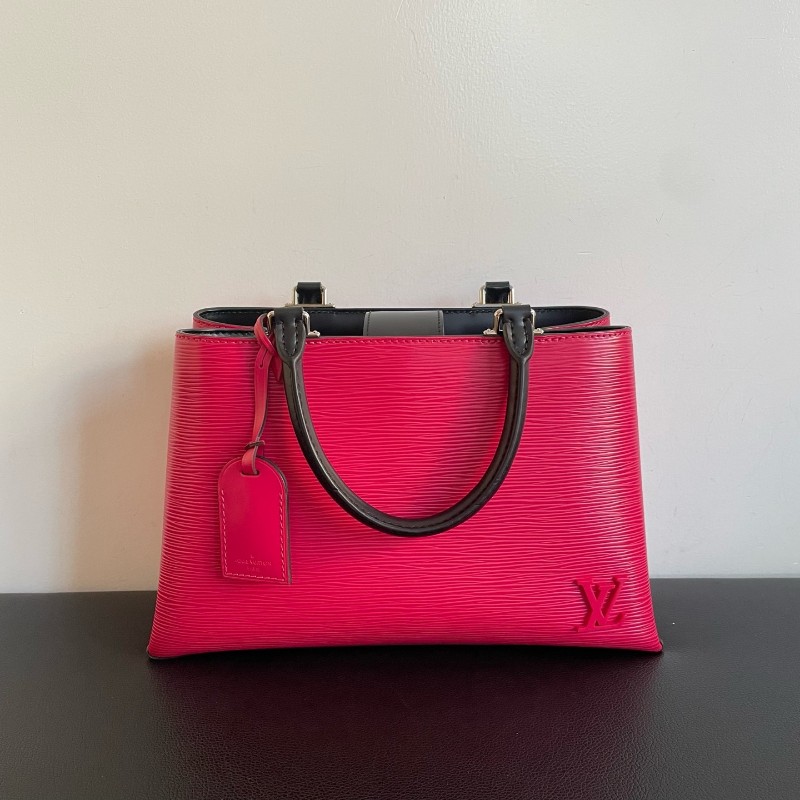 LV路易威登 KLEBER系列 紅藍拼色epi水波紋手提包托特 肩背包18年-0