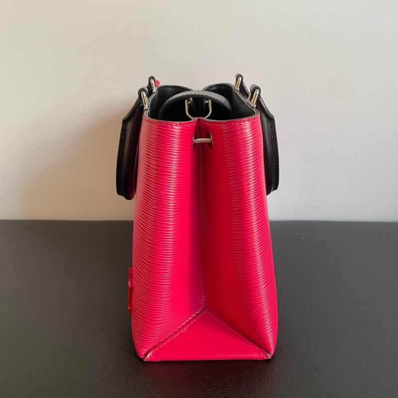 LV路易威登 KLEBER系列 紅藍拼色epi水波紋手提包托特 肩背包18年-2