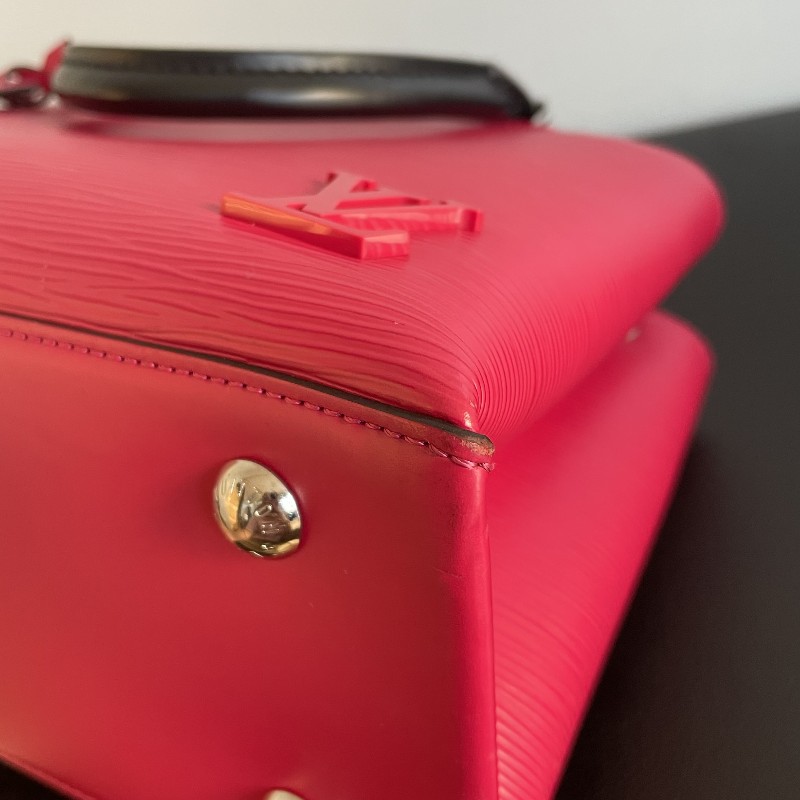 LV路易威登 KLEBER系列 紅藍拼色epi水波紋手提包托特 肩背包18年-10