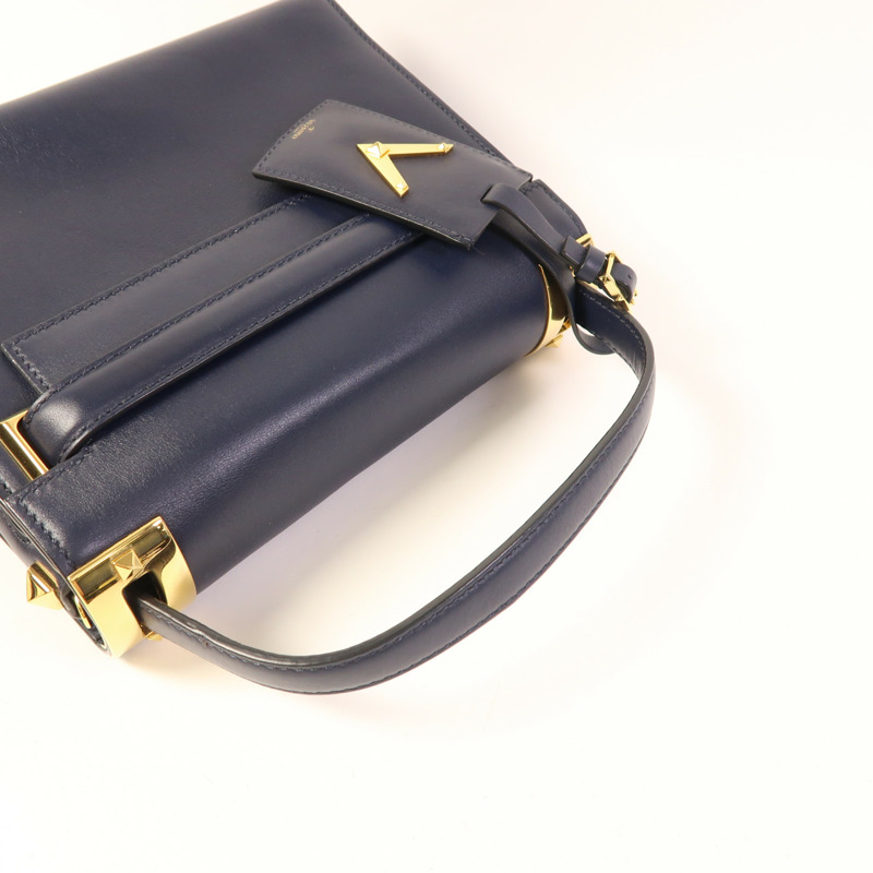 Valentino 牛皮皮革 2 way Shoulder Bag金扣手挽肩背兩用袋-4