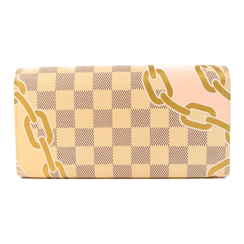 LOUIS VUITTON Damier Azur Sarah Wallet金扣長錢包-0