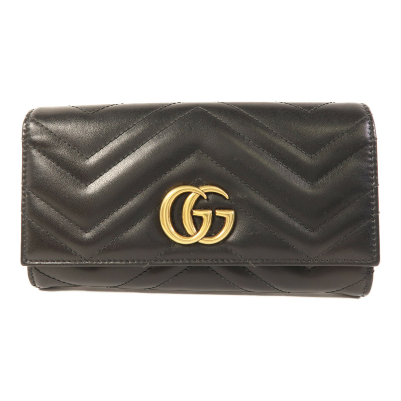 GUCCI 牛皮皮革Long Wallet金扣錢包-0