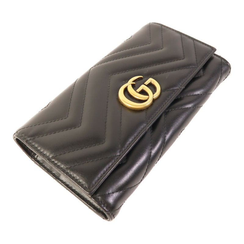 GUCCI 牛皮皮革Long Wallet金扣錢包-2