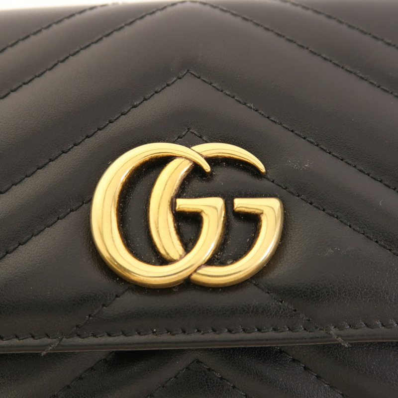 GUCCI 牛皮皮革Long Wallet金扣錢包-7