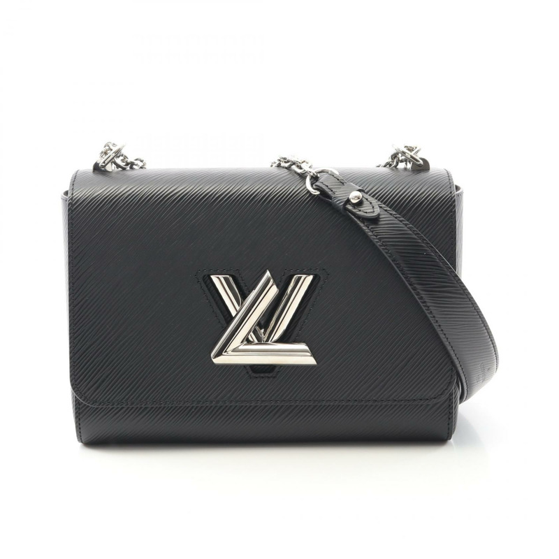 LOUIS VUITTON Twist MM 鏈條單肩包 M50282 Epi 皮革黑色 Noir 二手 LV-0