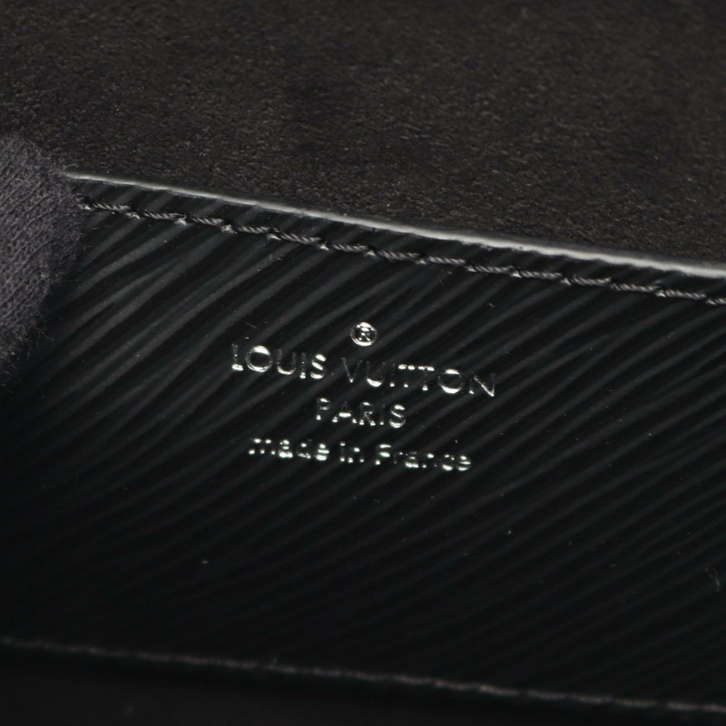 LOUIS VUITTON Twist MM 鏈條單肩包 M50282 Epi 皮革黑色 Noir 二手 LV-3