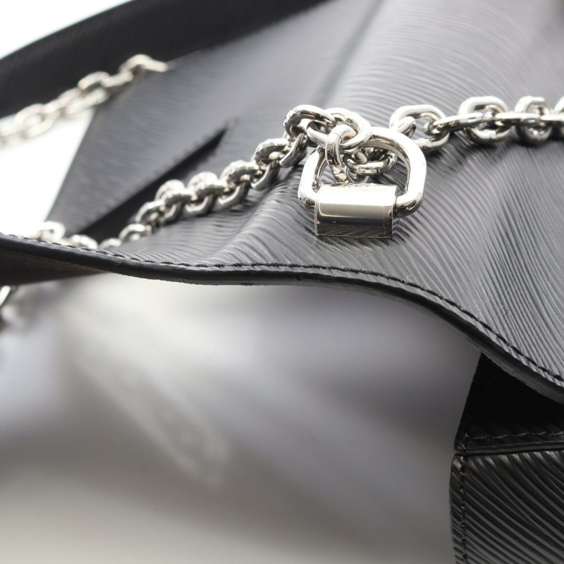 LOUIS VUITTON Twist MM 鏈條單肩包 M50282 Epi 皮革黑色 Noir 二手 LV-7