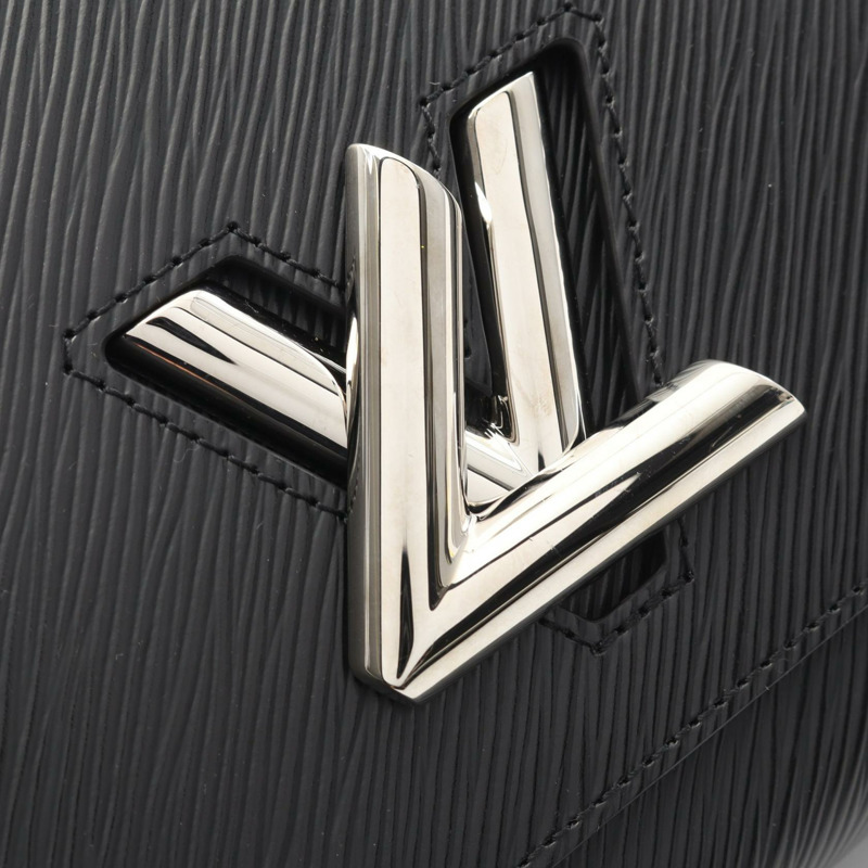 LOUIS VUITTON Twist MM 鏈條單肩包 M50282 Epi 皮革黑色 Noir 二手 LV-8