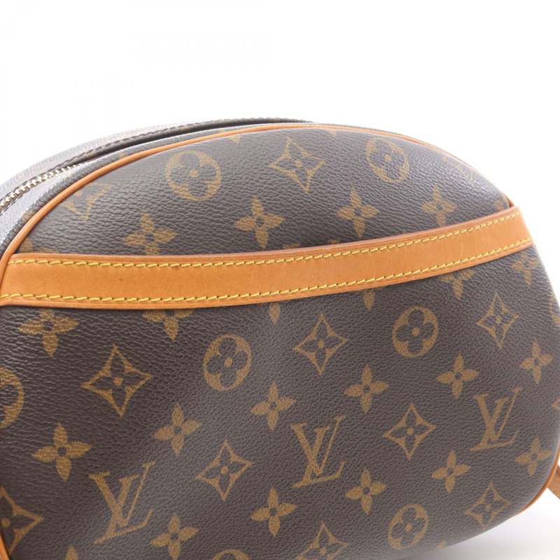 LOUIS VUITTON Blois 單肩包 M51221 Monogram 帆布皮革棕色二手女士-7