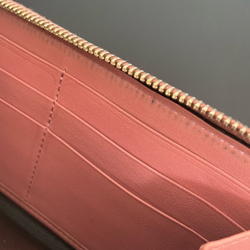 Gucci老花帆布拼粉長夾  長款錢包銀包🈶發票 盒子-7