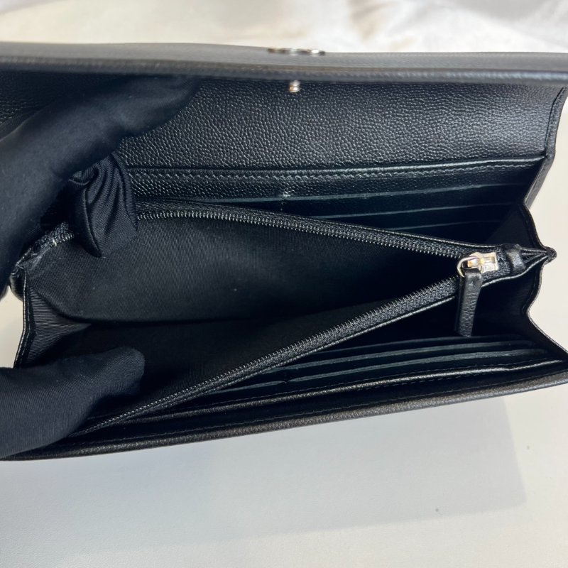 CHANEL 16開 黑Sevruga信封長夾-7