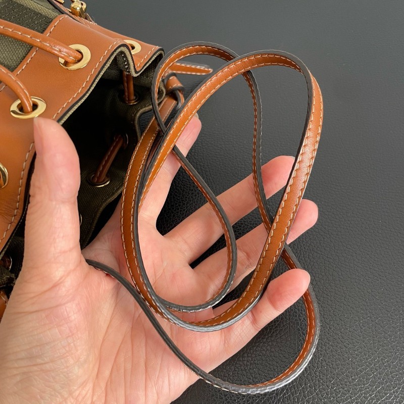 Fendi 芬迪 Mon Tresor老花刺繡小水桶迷你mini斜背包肩背包-7