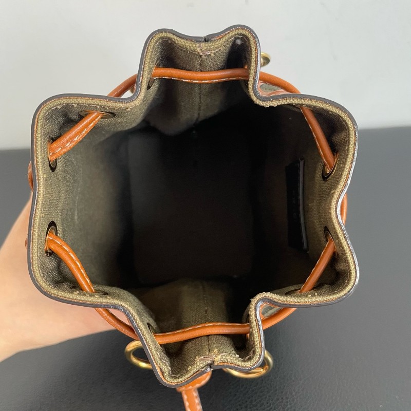 Fendi 芬迪 Mon Tresor老花刺繡小水桶迷你mini斜背包肩背包-14