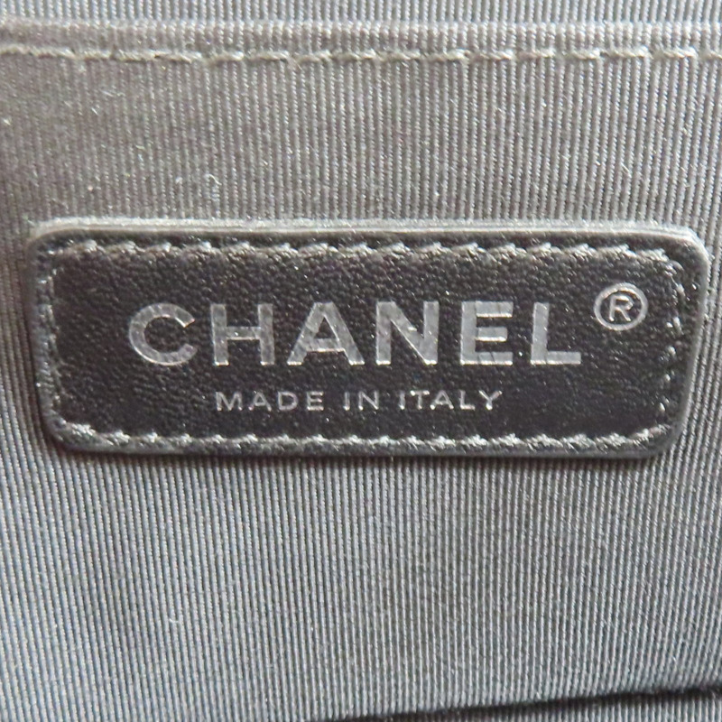 灰色 牛皮 毛呢 Boy20 鍊帶 肩背包 銀扣-5