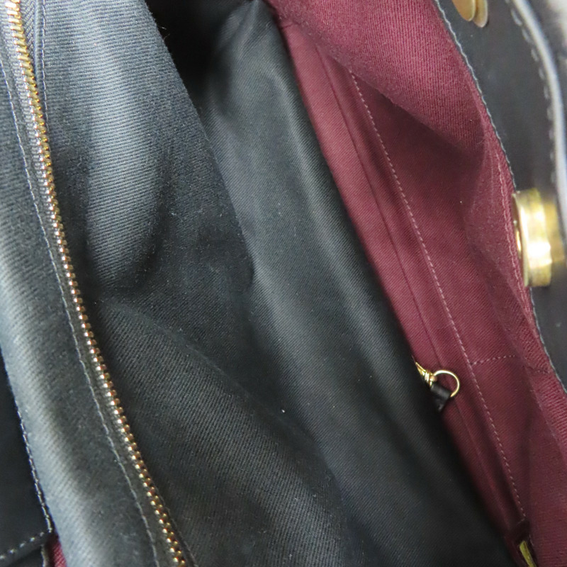 黑色 山形紋 牛皮 两用包 金扣【CHANEL 香奈兒】-5