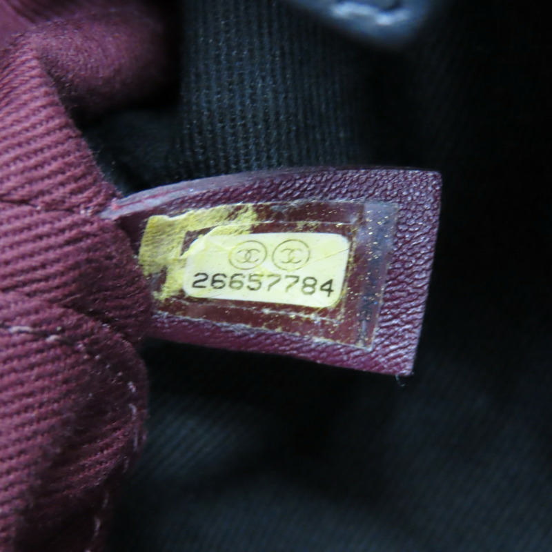 黑色 山形紋 牛皮 两用包 金扣【CHANEL 香奈兒】-10