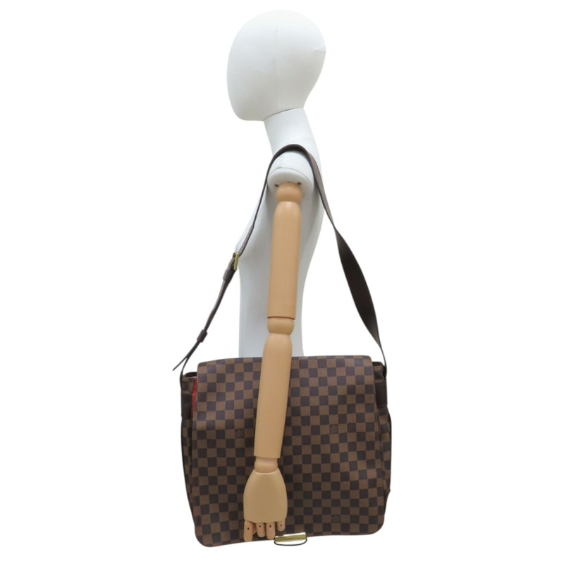 棕色 棋盤格帆布 Bastille 肩背包 霉斑 N45258-11