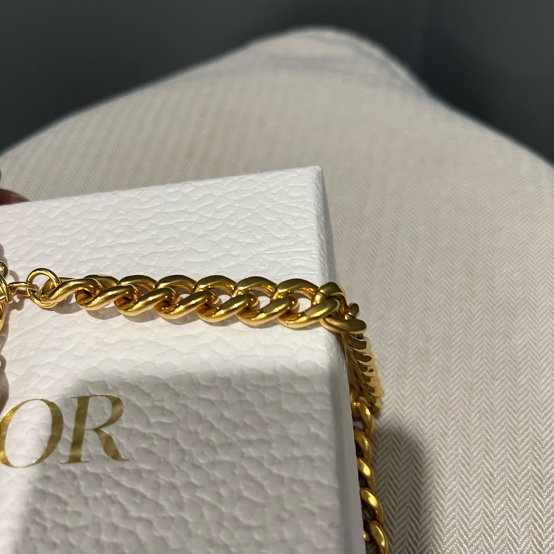 Dior爆款 CD 粗鏈Choker 鎖骨鍊 金-12