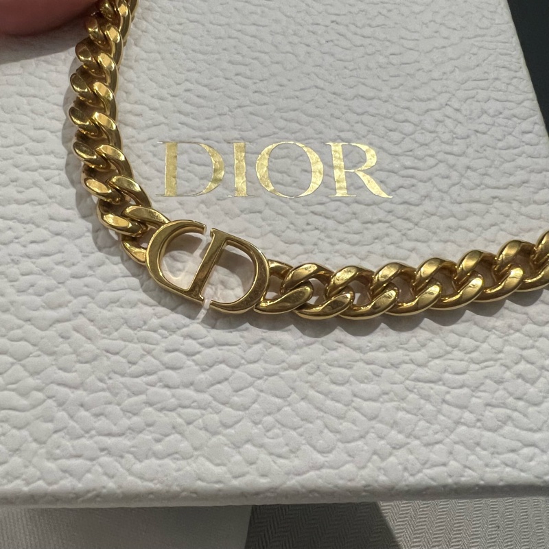 Dior爆款 CD 粗鏈Choker 鎖骨鍊 金-16