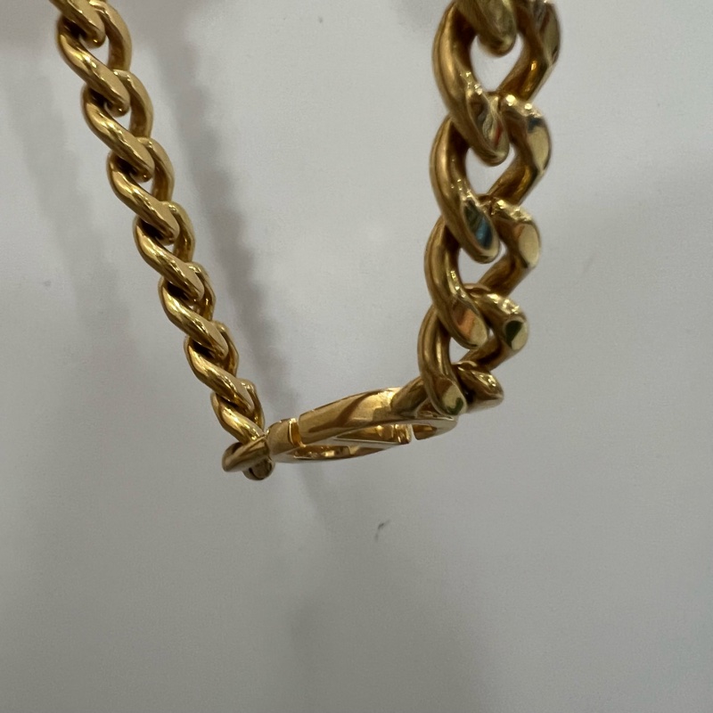 Dior爆款 CD 粗鏈Choker 鎖骨鍊 金-21