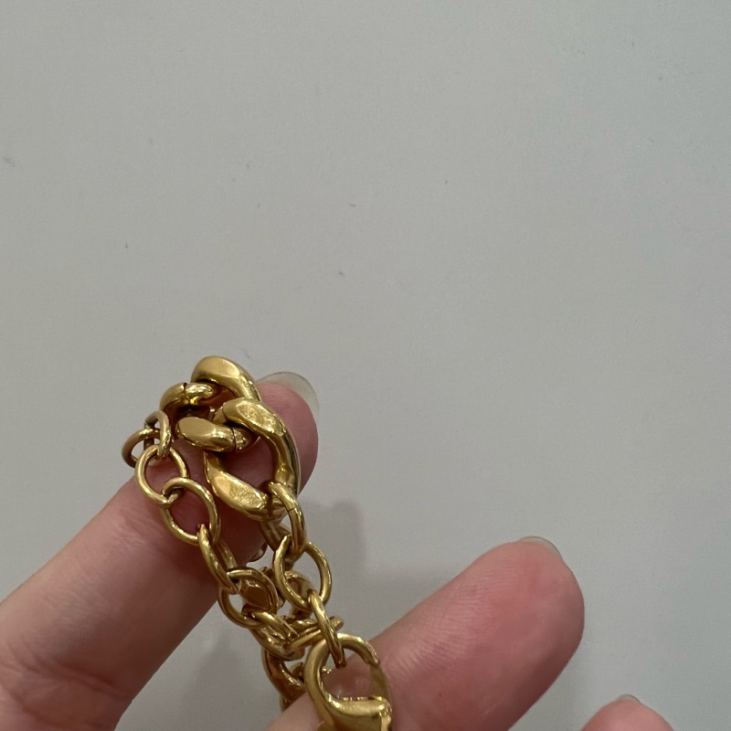 Dior爆款 CD 粗鏈Choker 鎖骨鍊 金-24