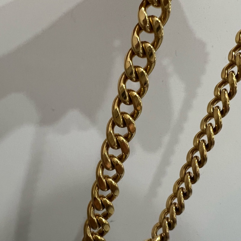 Dior爆款 CD 粗鏈Choker 鎖骨鍊 金-25