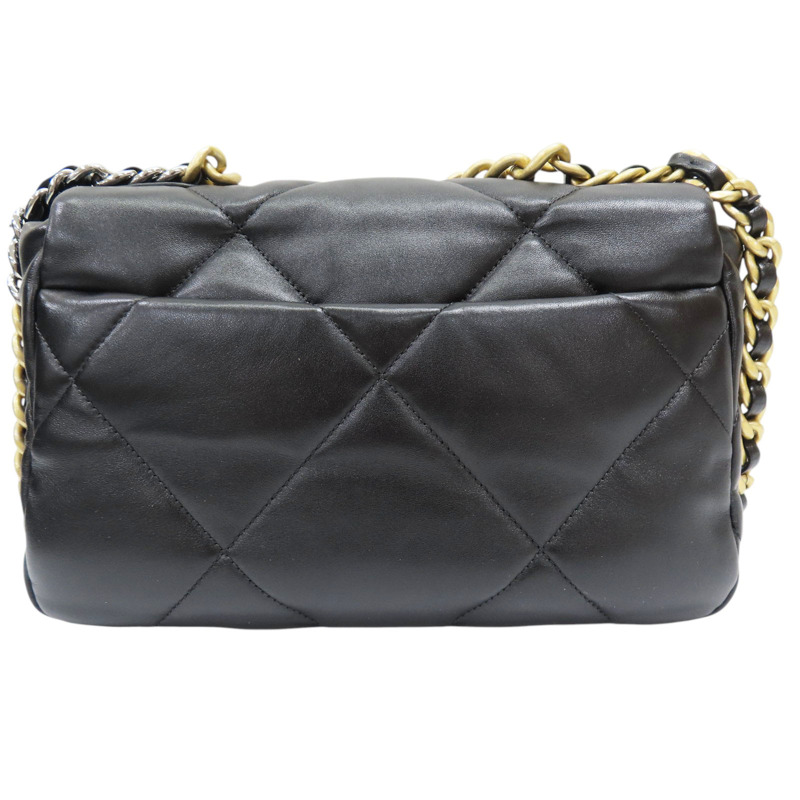 黑色 羊皮 19 Bag 26cm 鍊帶 肩背包 AS1160-1