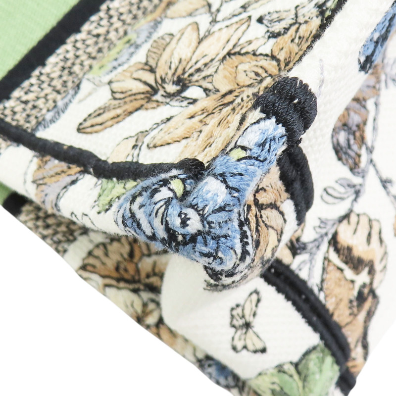 白底 多種顏色 蝴蝶圖案 刺繡帆布 托特包-10