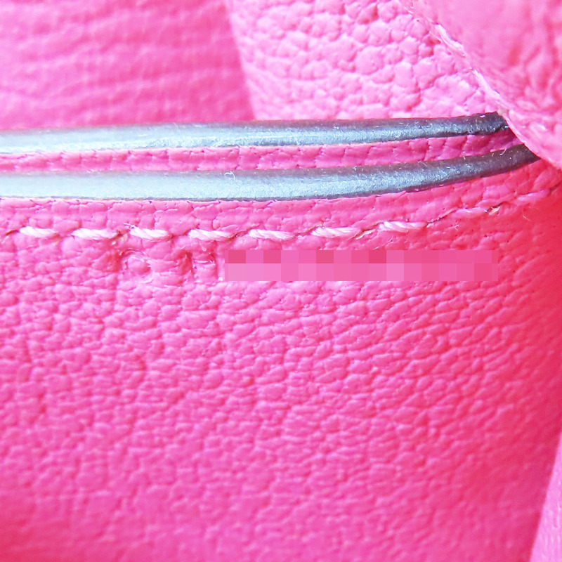 杜鵑桃粉 Evergrain牛皮 Mini Roulis 18 肩背包 C刻 銀扣-6