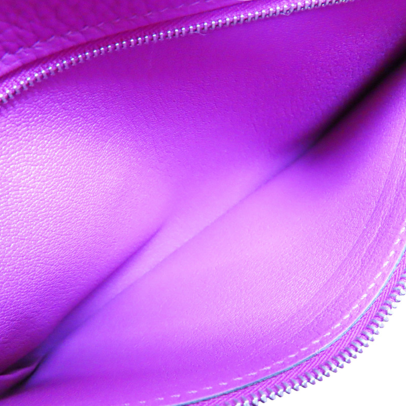 玫瑰紫 TOGO牛皮 kelly 28 两用包 銀扣 A刻-5